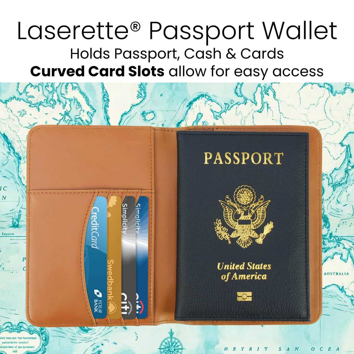 Personalized Laserette Passport Wallet