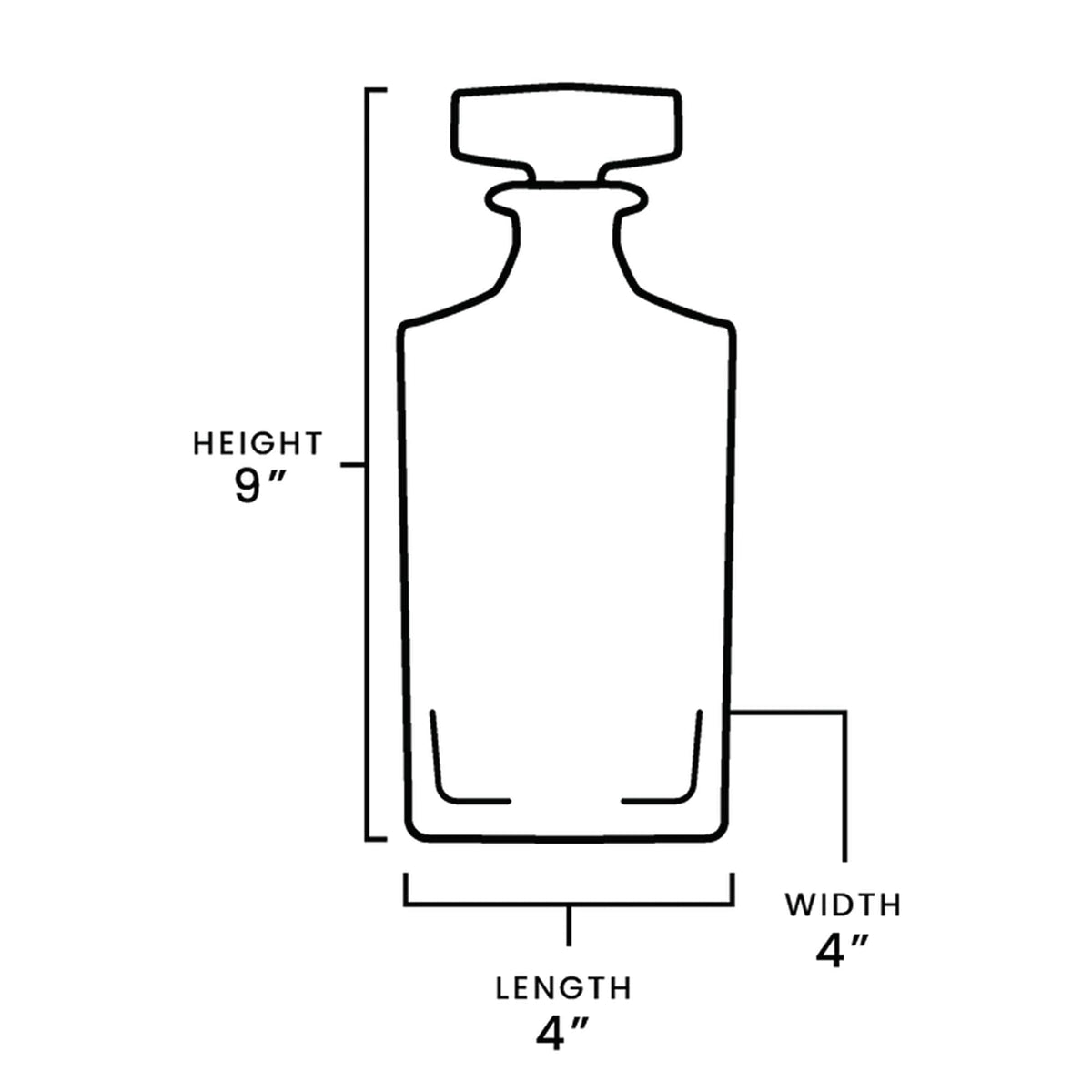 Personalized Square Whiskey Decanter – 750 mL